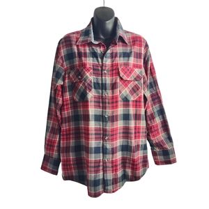 Northwest Territory Long Sleeve Flannel Plaid Button Down Shirt Size Medium